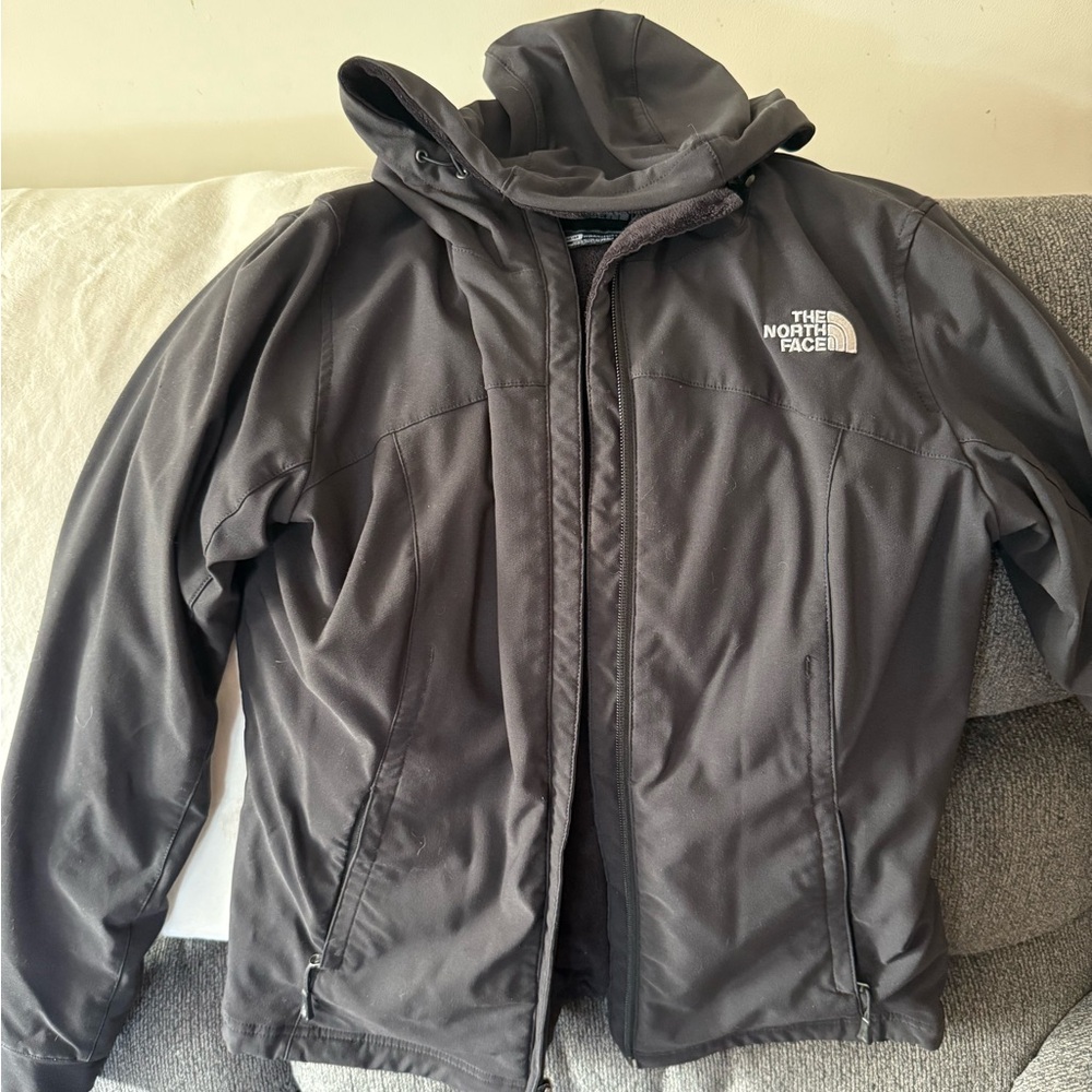 The North Face Shelbe Raschel Softshell hoodie jacket.